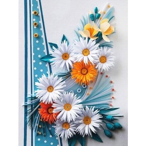Diamond Painting Kits Full Round With AB Drill Flower 5D DIY Mosaic Embroidery Home Decoration Modern Diamond Art Painting Gift