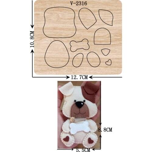 New dog wooden dies cutting dies for scrapbooking Multiple sizes V-2316