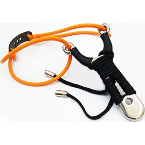 Slingshot Stainless Steel Outdoor large Power Precision High Elasticity Round Elastic Band Hunting Slingshot Toys For Kids