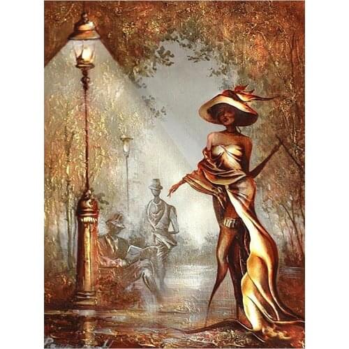 Sexy Urban Woman Diamond Painting Round Full Drill Nouveaute DIY Mosaic Embroidery 5D Cross Stitch Retro Portrait Pattern