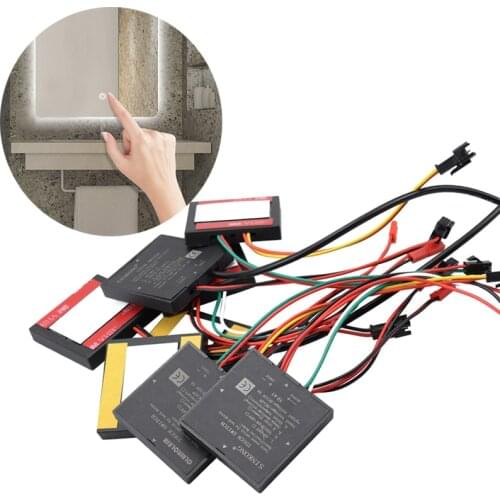 Touch On/Off Switch Stepless Dimming 3 Step Dimming Color Temperature Sensor Switch Mini Mirror Front Lamp Touch Sensing Switch