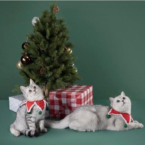 Dog cat scarf and neck decoration scarf bib necklace cartoon pattern, pet accessories, New Year Supplies