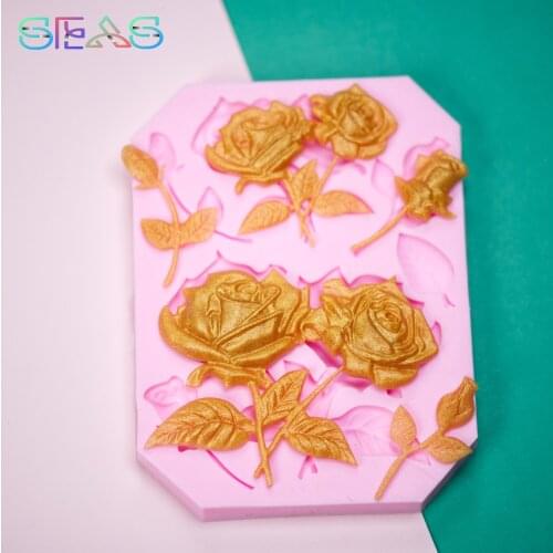 Silicone Pastry Mold Cake Baking Molds Two Pairs Of Roses Cake Microwave Baking Tray Tool Decoration Accessories