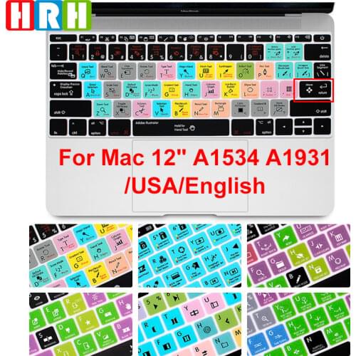 HRH Ableton Live Premiere Pro CC Final Cut Pro X Avid Pro Tools US Silicone Shortcuts Keyboard Cover for Macbook Retina 12 A1534