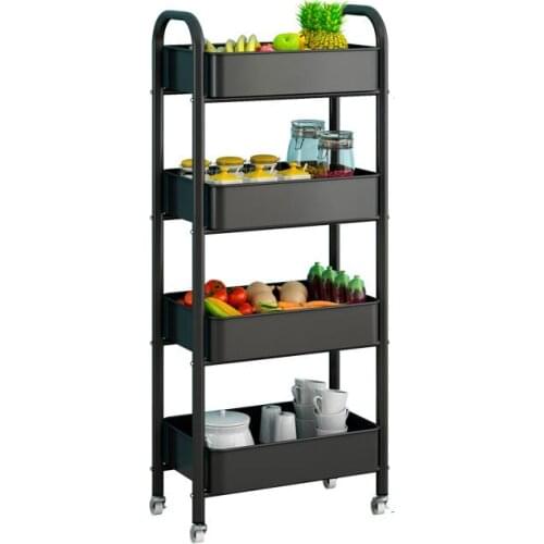 Trolley rack floor to floor kitchen bathroom mobile snack toilet multi-storey bedroom bedside storage rack