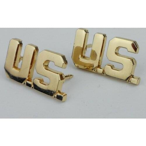 WW2 US ARMY OFFICER U.S. SCREWBACK COLLAR BADGE INSIGNIA CLASSIC MILITARY - World military Store