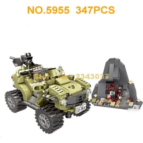 Xb06010 347pcs Military Series The Oprah Sand Car Building Block 2 Toy