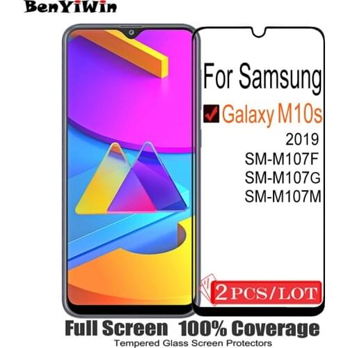 2PCS Original Full Cover Screen Protector Tempered Glass For Samsung Galaxy M10S On Protective Case Film For Galaxy M 10s Glass