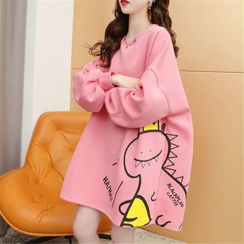 Cute Pink Oversize Hoodie Sweatshirt Autumn Women Loose Funny Punk Tops Hip Hop Pollover High Street Korean Style Hoodies Coats