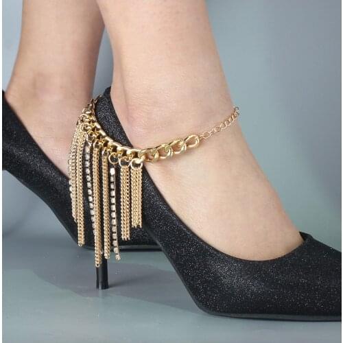 Gold Color Multicolor Chains Anklet For Women Beach Bohemian Crystal Ankle Bracelet Leg Chains Femme Accessories