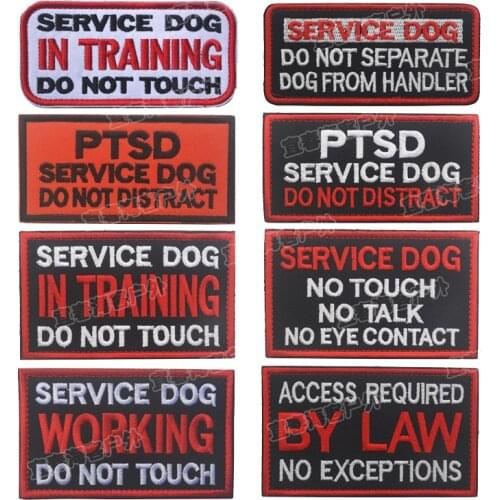 1 Pc 3D Embroidery Training Dog Badge Pet Dog Clothes Patch Pet Training Safety Symbol Patch Dog Clothes Vest Applique