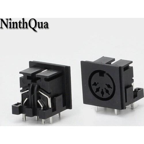 1pcs DIN 5P Female Jack Connector with Singal terminals PS2 5Pin DC Power Panel Mount Solder Chassis Adapter