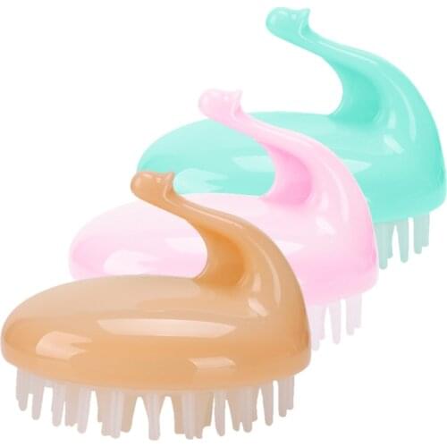 1 Pcs Silicone Head Body Massage Brush Baby Shampoo Brush Soft Silicone Spa Massage Brush Kid Newborn Dandruff Hair Combs Brush