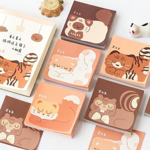 100 sheets/set cute Cat roll a sleeping Memo Pad Message Notes Decorative Notepad Note paper Memo Stationery Office Supplies