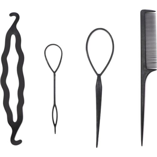 2/4pcs set Hair Tool Ponytail Creator Plastic Loop Styling Tool Pony Tail Clip Hair Braid Maker Styling Tool Fashion Accessories