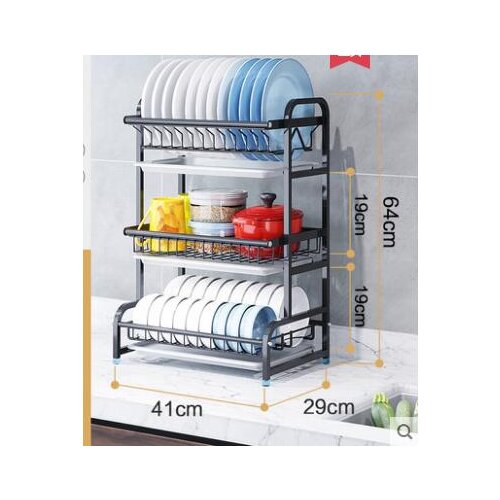 304 stainless steel bowl drain rack to air the chopsticks, dishes, dishes, dishes and supplies storage box kitchen shelves 3 flo