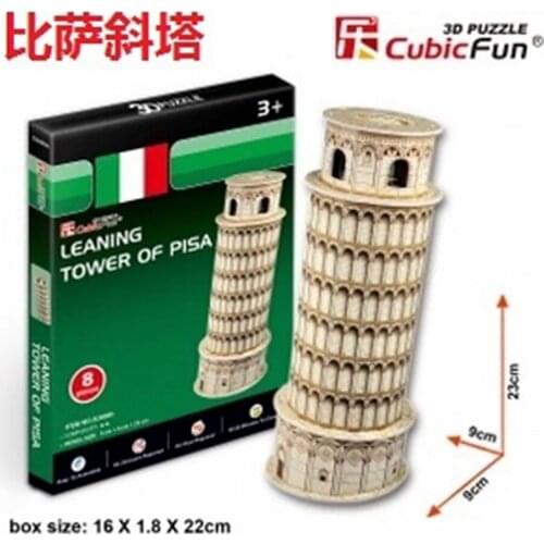 3D Puzzles Leaning Tower of Pisa Paper Model DIY Creative gift Children Educational toys hot Mini world architectural T10