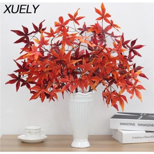 75cm Vivid Artificial Plants Silk Maple Leaves For Festival Wedding Party Decoration Fake Leaves Photography props DIY Home
