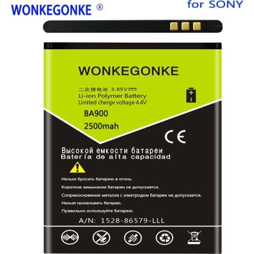WONKEGONKE 2500mah BA900 Battery for Sony Ericsson TX LT29i / J ST26i / L S36h / C2104 / C2105 Batteries