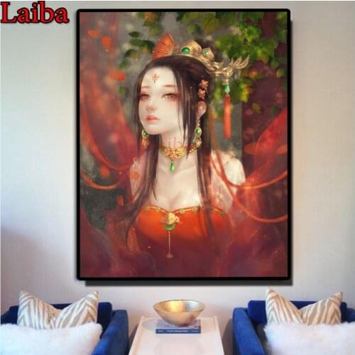 Diamond Embroidery Sale Woman red art Full Diamond Painting Needlework DIY Diamond Mosaic bride girl Rhinestones 3D Decor Hobby