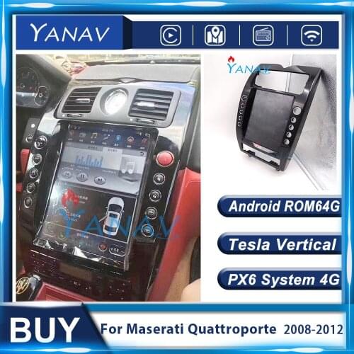 12.1 inch Car android radio player For-Maserati Quattroporte 2008-2012 tesla Vertical multimedia player Car GPS navi head unit