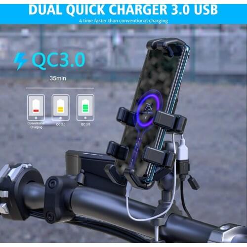 Motorcycle Fast Charger Single USB Waterproof SAE To USB Adapter with 10A Inline Fuse DC12-24V Quick Charge Built-in Smart Chip