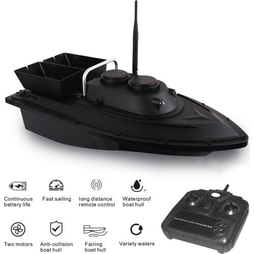 D11 RC Boat Fish Finder Fishing Bait Boat 1.5kg Loading 500m Remote Control Fixed Speed 2 Battery 2 Motors 2 Bait Bin Toys Gift