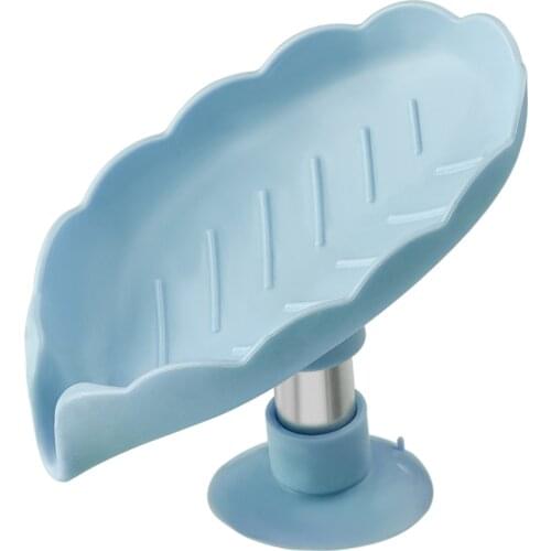 Soap Dish Holder Drain Box With Suction Cup Bathroom Shower Soap Sponge Storage Plate Tray Container Bathroom Supplies Gadget