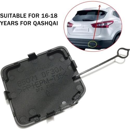 For Nissan Qashqai J11 2015-2018 85071-DF30A Rear Bumper Tow Hook Eye Cover Trim Trailer Cover Cap