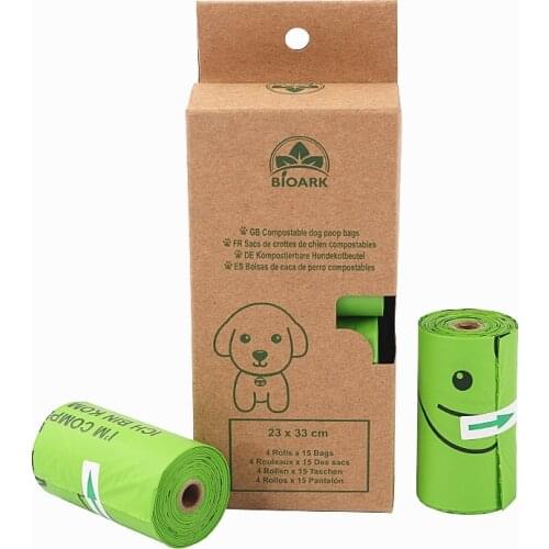 Environmentally friendly non-plastic biodegradable cornstarch dog poop bags dog clean garbage bag