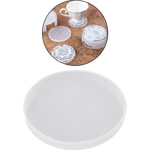 Square Round Coaster Resin Casting Molds Silicone Epoxy Jewelry Pendant Agate Making Mould Tool Home Dinner Table DIY Accessory