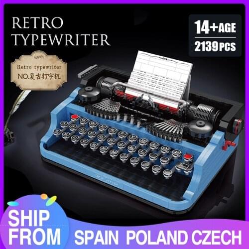 MOULD KING MOC City IDEA Typewriter Assembly Toy Model for Children Educational Building Blocks Birthday Present Gift