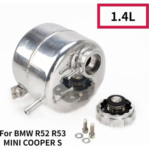 Coolant Header Expansion Overflow Water Tank & Cap Reservoir Aluminum Can For BMW Mini Cooper S R52 R53 Car Accessories