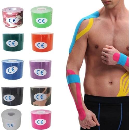 Kinesiology Tape Athletic Recovery Sports Tape Face Lifting Beauty Self-adhesive Elastic Bandage Gym Fitness Muscle Pain Relief