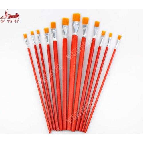 12Pcs row pen nylon hair brushes with oil painting gouache paint pen propylene Watercolor Supplies Professional Art Supplies