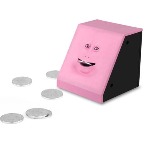 Face Money Eating Box Piggy Bank Cat Saving Box Coins Box Money Coin Saving Bank for Children Gift Candy Machine Home Decoration