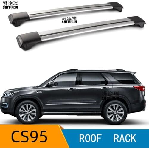 2Pcs Roof bars For changan cs95 2016 2017 2018 2019 2020 Aluminum Alloy Side Bars Cross Rails Roof Rack Luggage CUV SUV LED