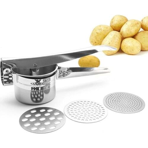 Multifunctional Potato Press Stainless Steel Manual Juicer Creative Kitchen Gadget Potato Masher Cooking Accessories