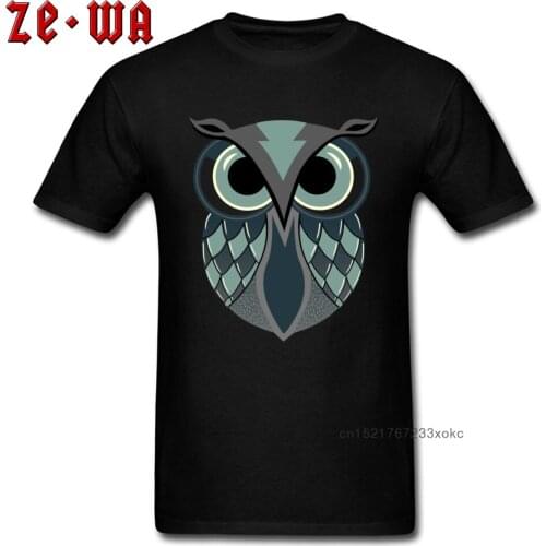 Men T-Shirt Black T Shirt Deceiver Owl Tshirt Funky Casual Short Sleeve 100% Cotton O-Neck Tops TShirts Drop Shipping Tees 80s