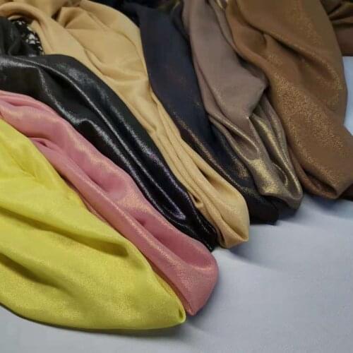 Soft Dress Chiffon Fabric Summer Shiny Dropping Evening Dress Bronzing DIY Stage Cosplay Cloth