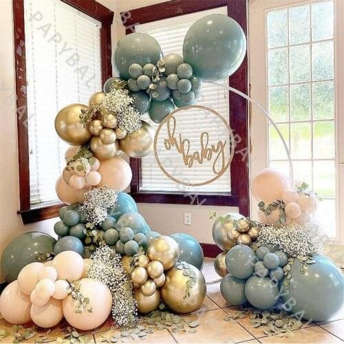 106Pcs Wedding Party Arch Garland Balloon Kit Smog Grey Latex Balloons Set For Birthday Anniversary Decoration Supplies