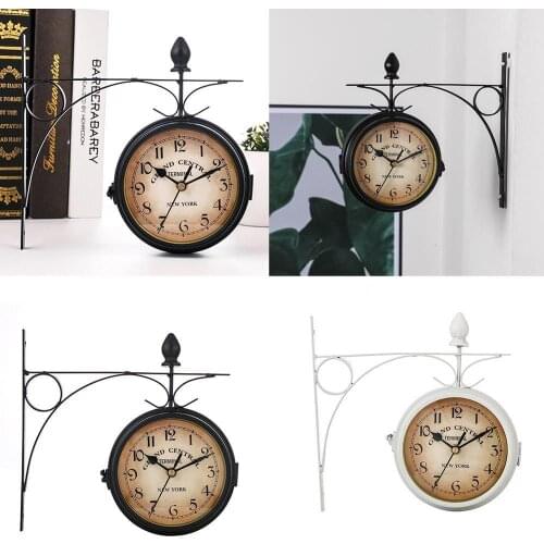 Outdoor Garden Paddington Station Wall Clock Double Sided Outside Bracket