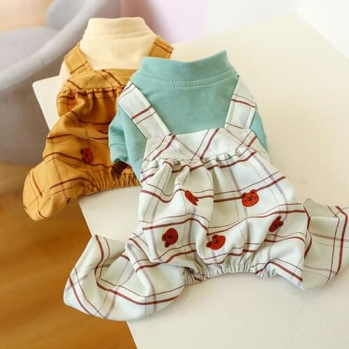 Autumn Winter Dog Overalls Jumpsuit Pet Clothes Dog Clothing Pants Yorkies Pomeranian Puppy Suit Maltese Shih Tzu Bichon Costume
