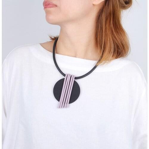 JID Statement Large Beads Choker Necklace Gothic Big Round Pendant Rubber Jewelry For Female Colorful Choker Necklace Neck Chain