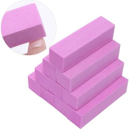 10 Pieces Sanding Nail File Buffer Block for UV Gel Nail Polish Nail Art Tools Manicure Pedicure Random Color Form Wholesale