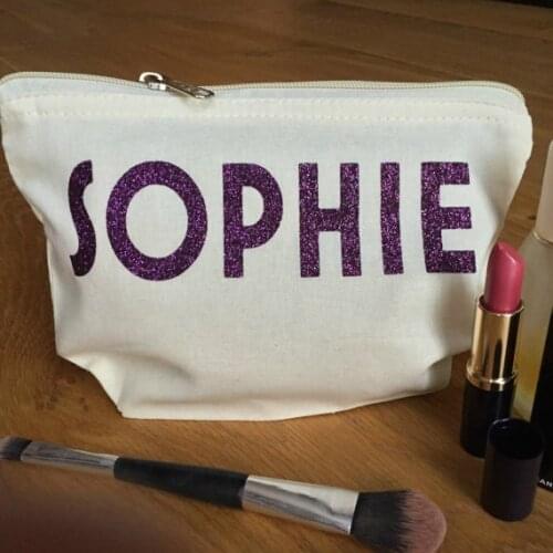 Custom names Bridesmaid Makeup Make Up comestic Lingerie Bags Maid of Honour Unique Gift for Bridal Party purses