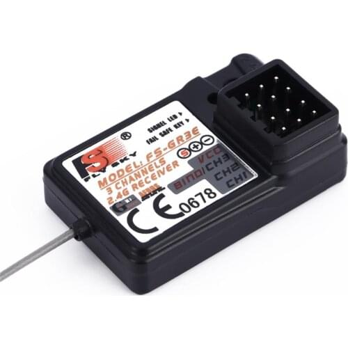 The Standard FS-GR3E 3 Channel 2.4G GR3E Receiver With Failsafe GT3B GR3C Upgrade For RC Car Truck Boat GT-3/GT2 Transmitter