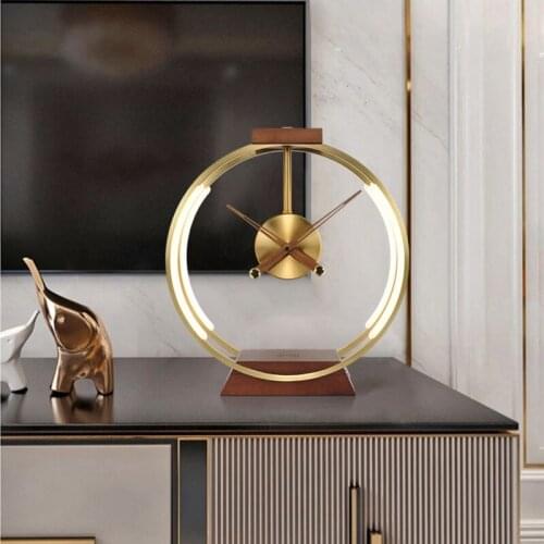 Simple fashion decoration Creative Desktop Clock living room touch switch USB mobile phone wireless charging desk lamp