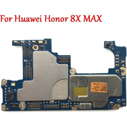 Tested Full Work Original Unlocked Motherboard For Huawei Honor 8X MAX ARE-AL00 Logic Circuit Electronic Panel