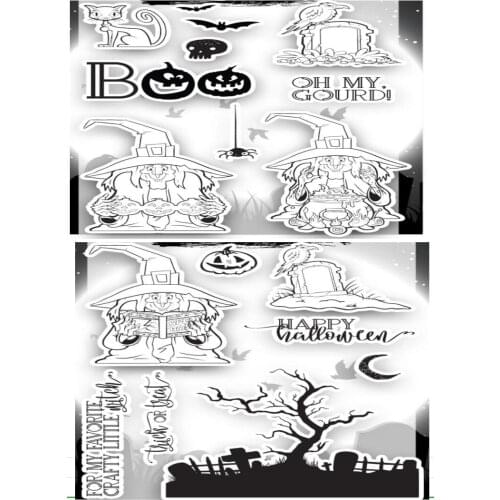 Witch transparent Clear Silicone Stamp/Seal for DIY scrapbooking/photo album Decorative clear stamp sheets B0682